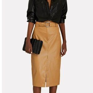 INTERMIX Tan Midi Skirt